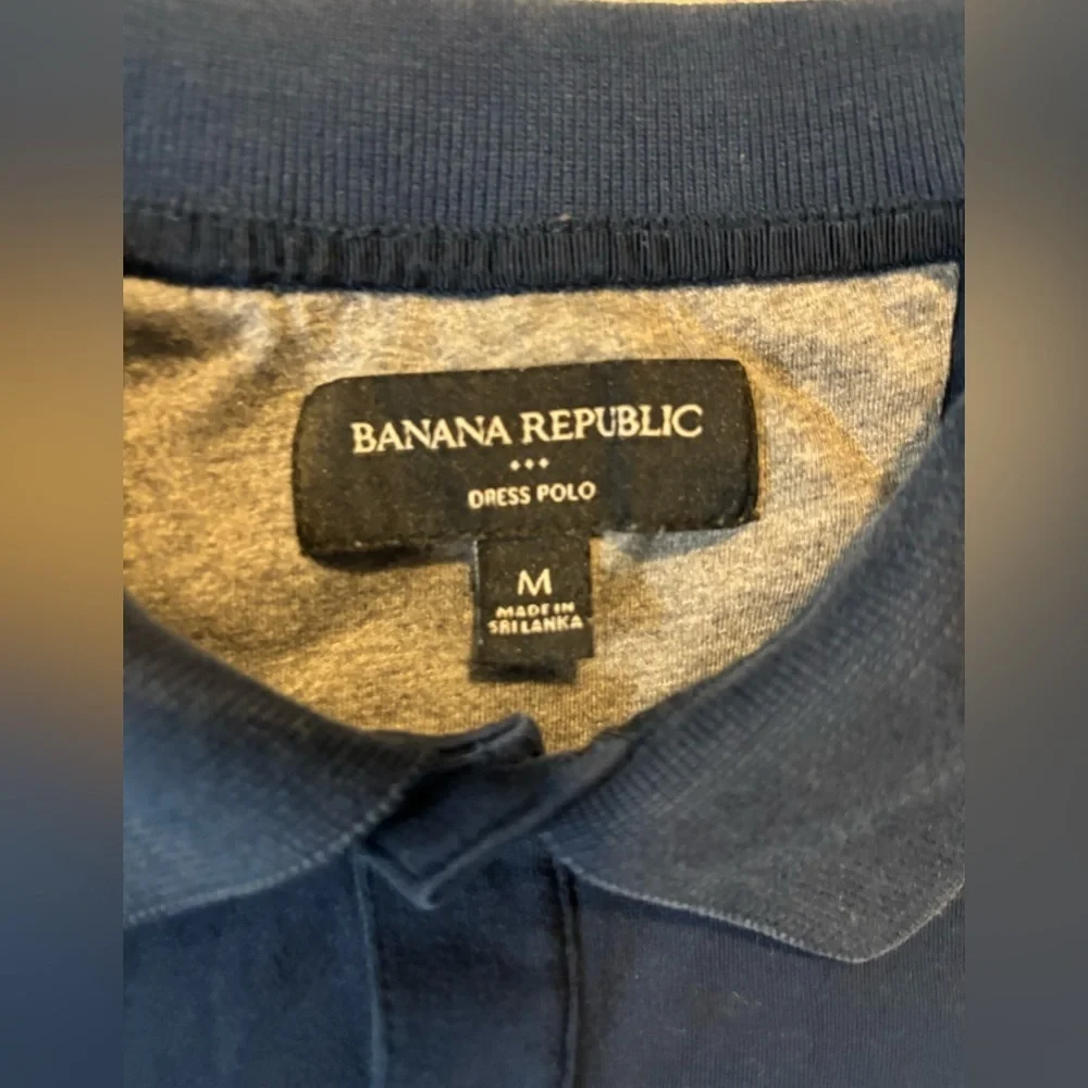 Banana Republic Men’s Medium Blue‎ Dress Polo Shirt